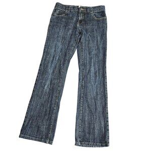 Harolds Jeans Womens 4 Blue Bootcut Embroidered Fleur De Lis Pockets Denim